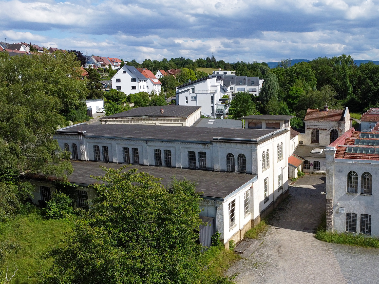Batteurgebäude Luftbild Luftbild Batteurgebäude Wannweil
