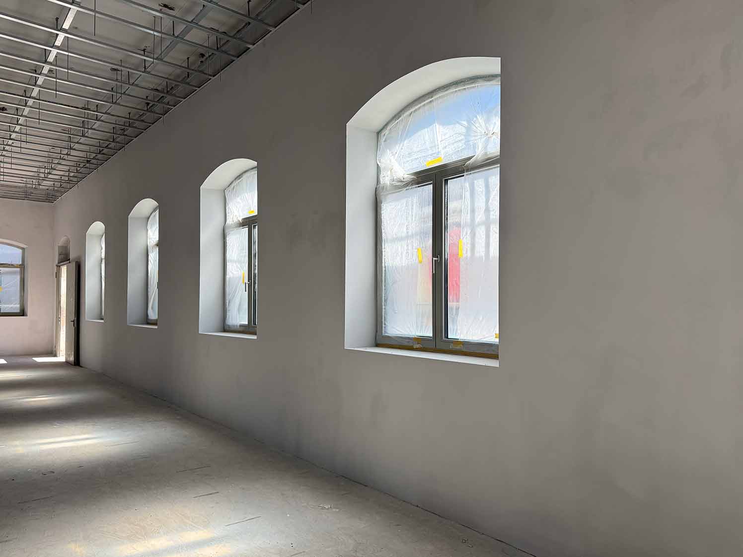 Neue Fenster im Verwaltungsgebäude, Alte Spinnerei Wannweil