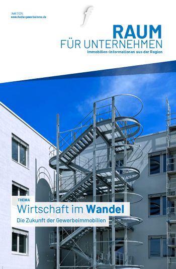 Das Titelblatt der April Ausgabe 2025 bildet die Metallstütze einer historischen Lagerhalle ab