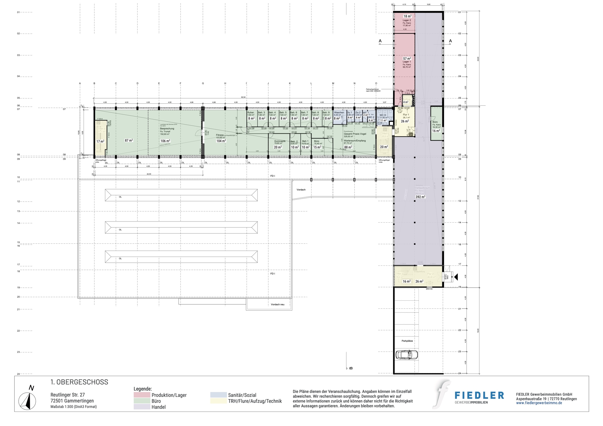 Plan Grundriss 1. OG