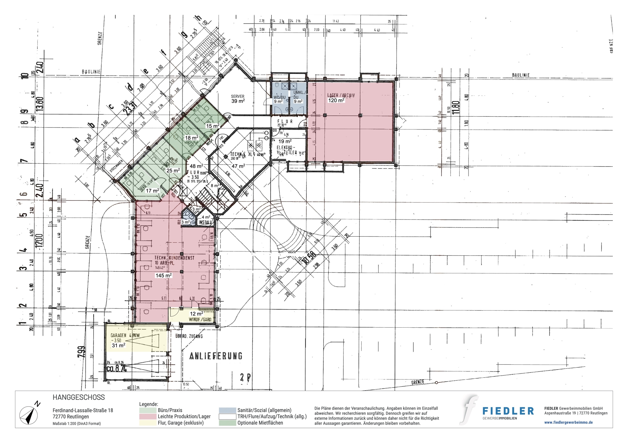 Plan Grundriss (Hanggeschoss)