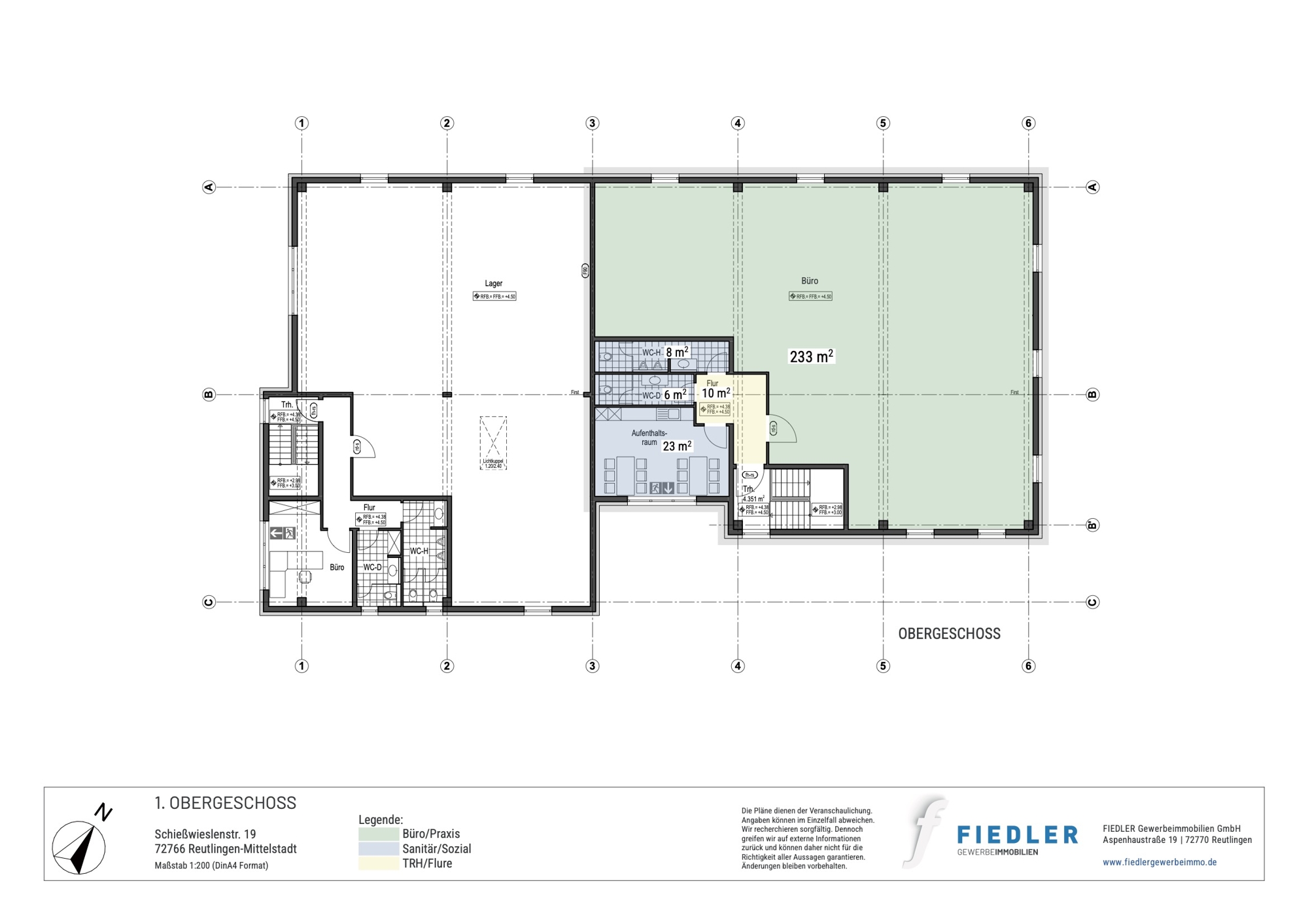 Plan Grundriss Obergeschoss