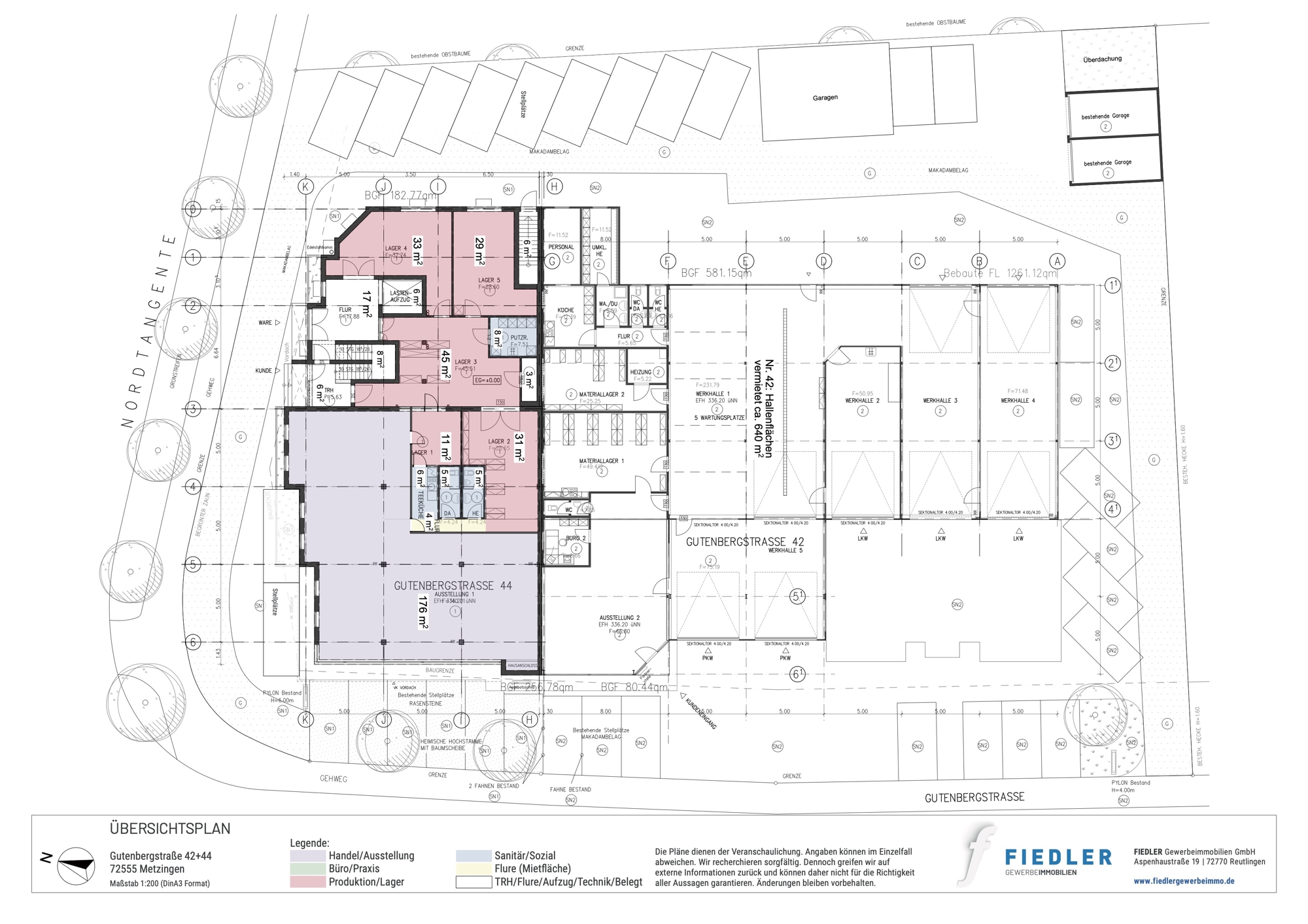 Plan Plan EG Übersicht Gewerbeareal
