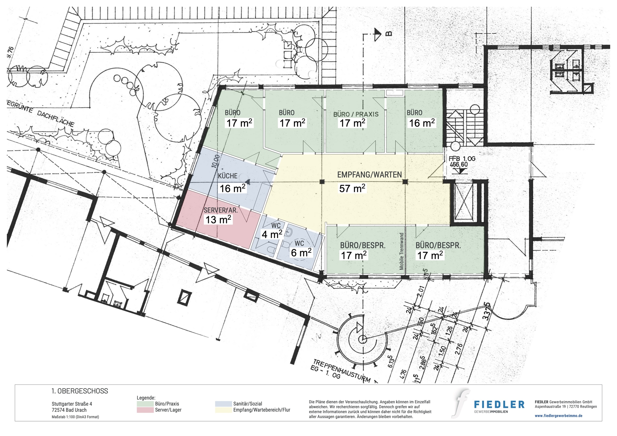Plan Plan 1. OG Büro