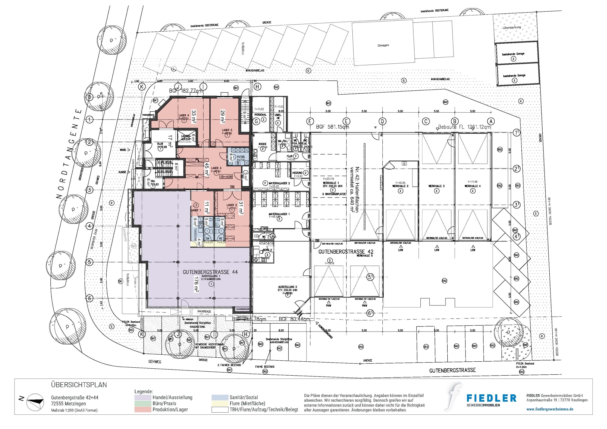 Plan Plan EG Übersicht Gewerbeareal