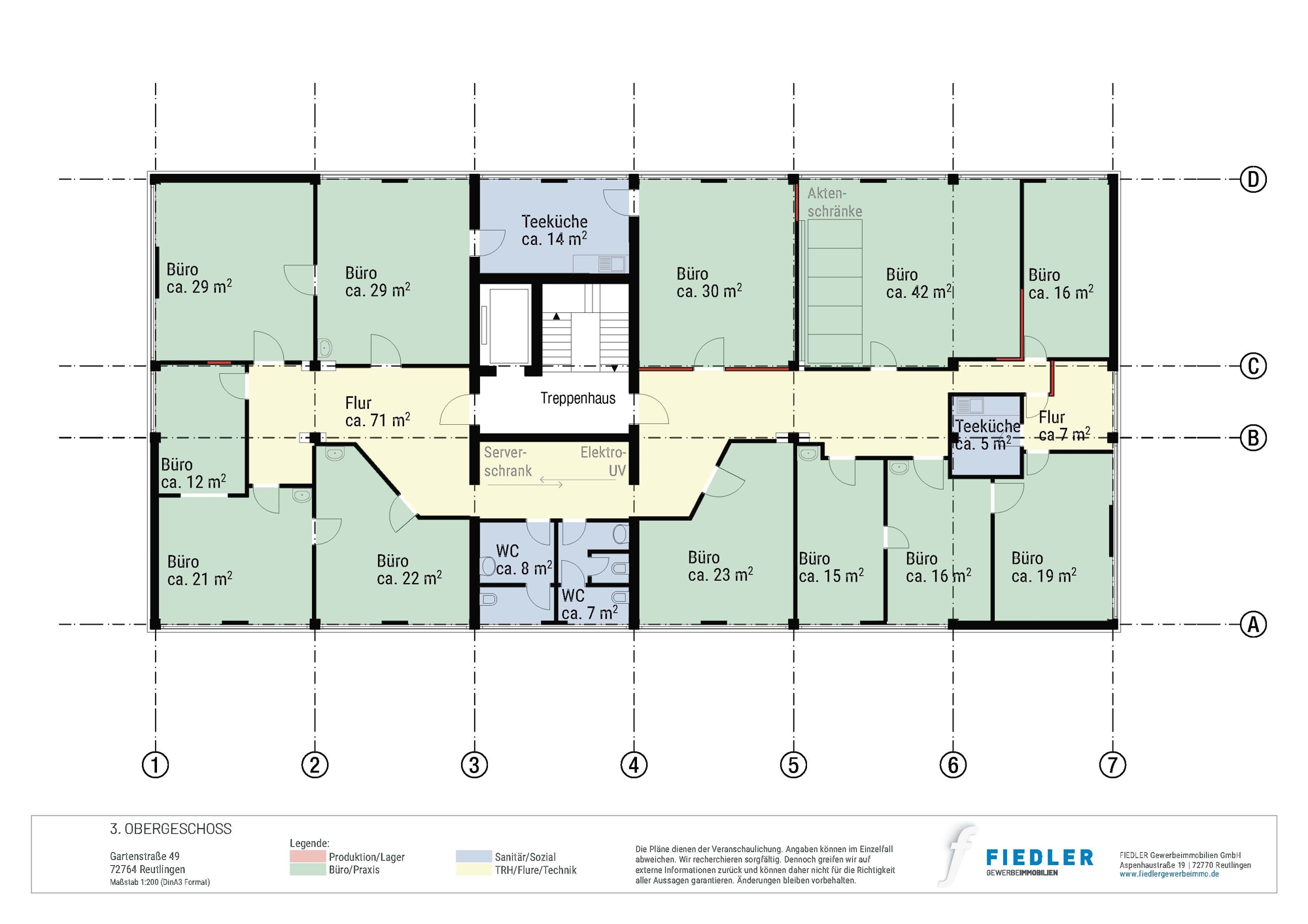 Plan Grundriss 3. Obergeschoss