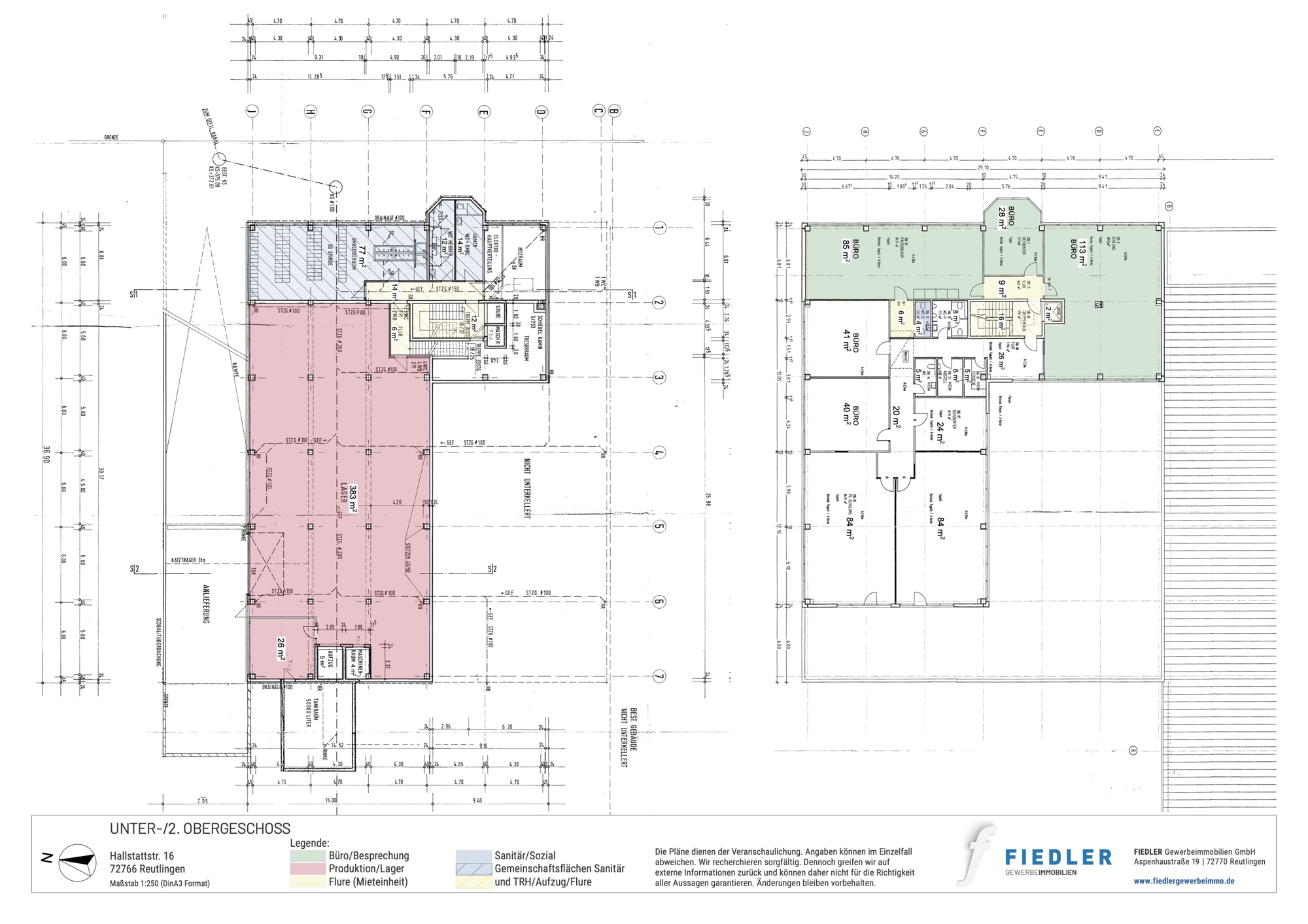 Plan Übersichtsplan UG + 2.OG