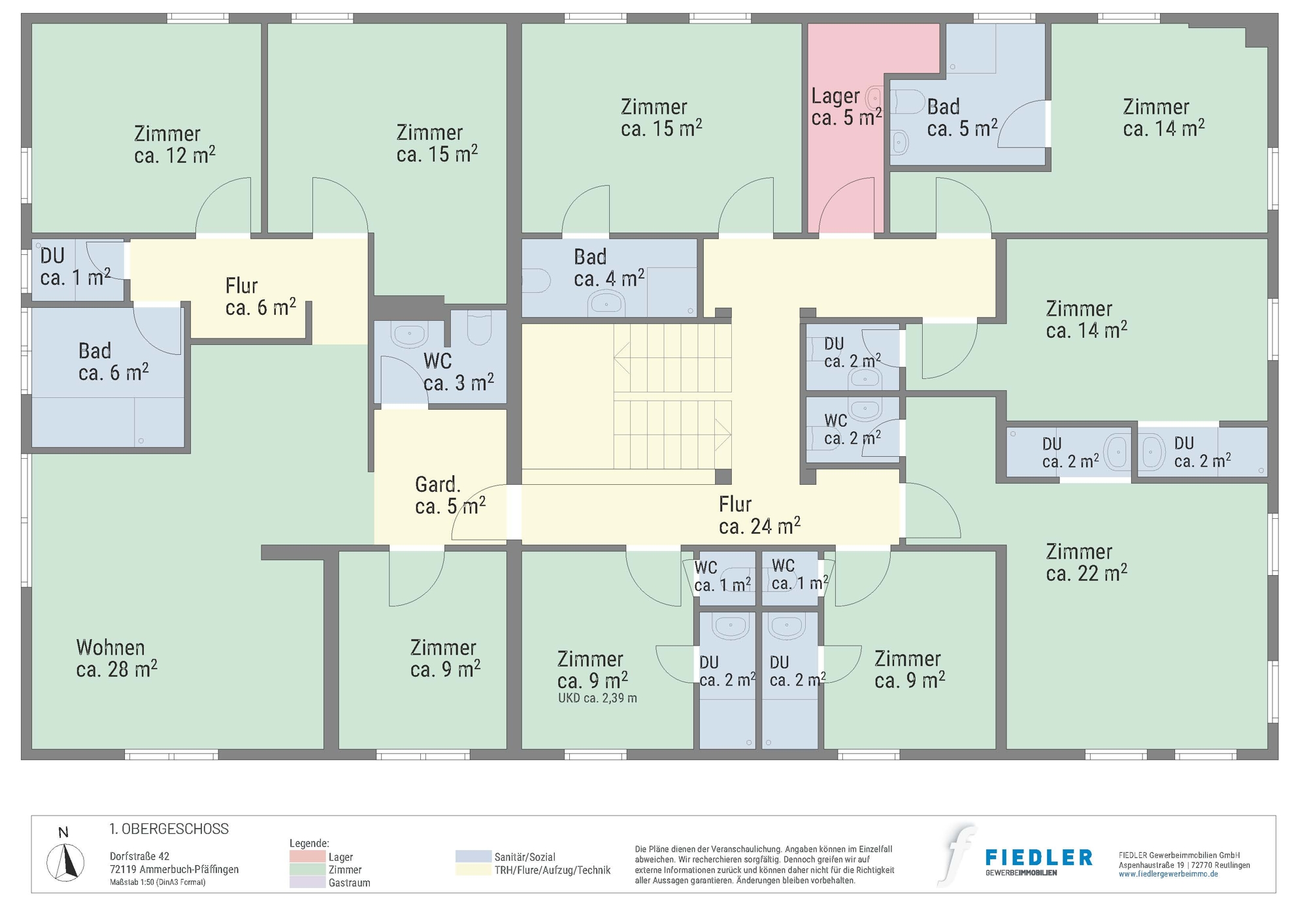 Plan Grundriss 1. Obergeschoss